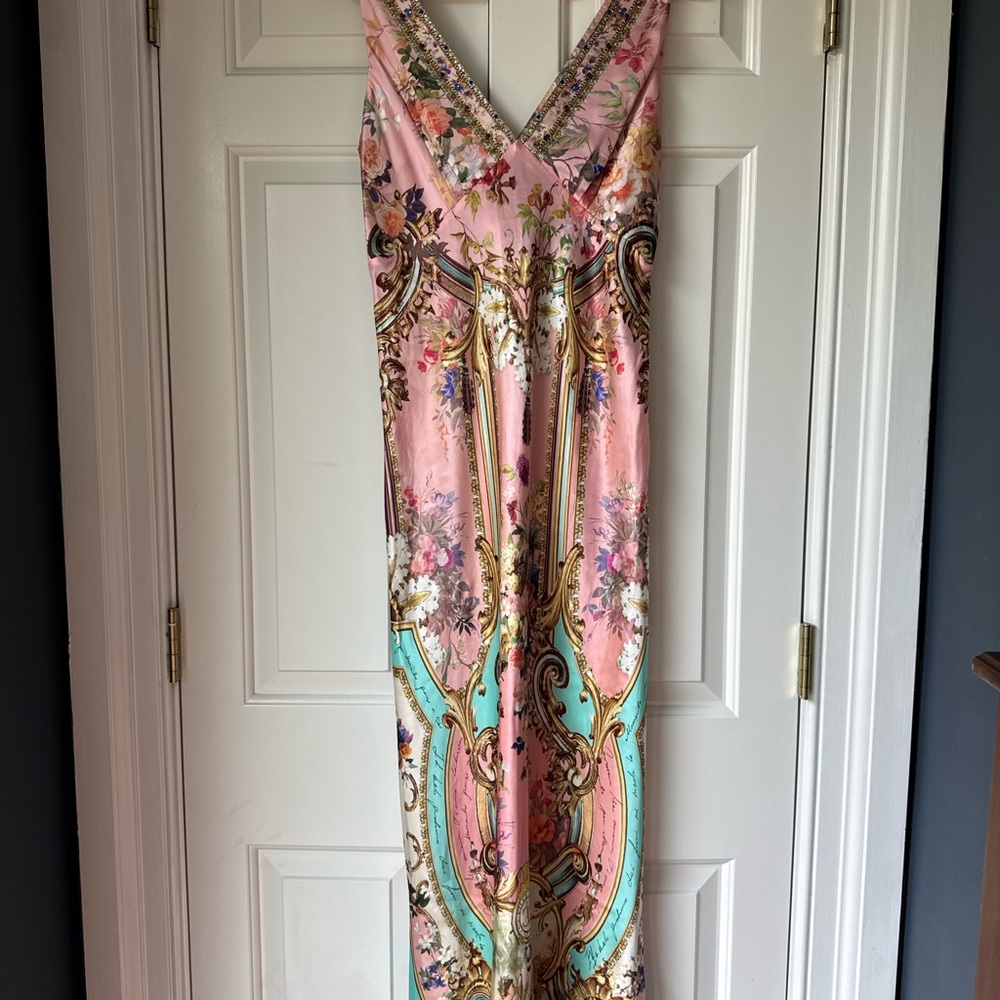 Camilla Pink Floral Midi Dress